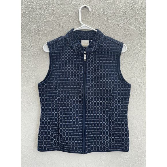 EP Pro Womens Vest Size Medium Navy Blue Quilted Zip Up Sleeveless - Picture 1 of 9